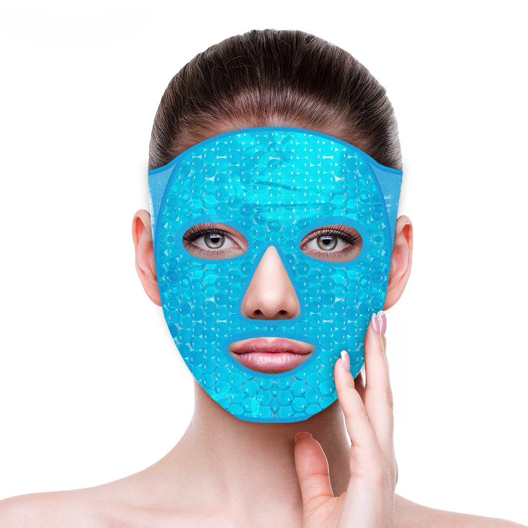 Perfect Remedy Face Ice Pack, Reusable Hot & Cold Ice Face Mask, Gel Ice Mask for Puffy Eyes and Swelling, Facial Spa Cooling Mask for Women and Men (Blue)