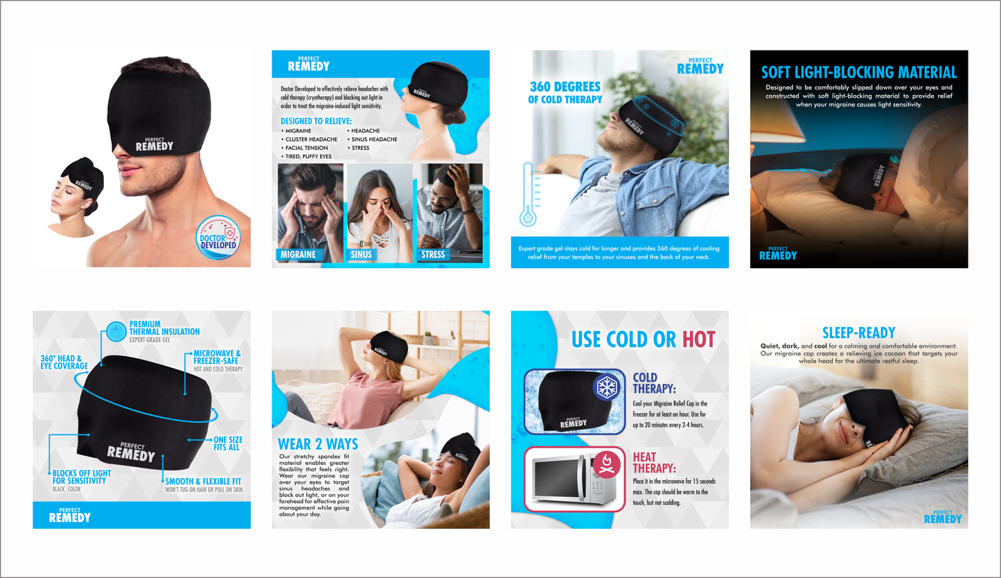 Migraine relief cap